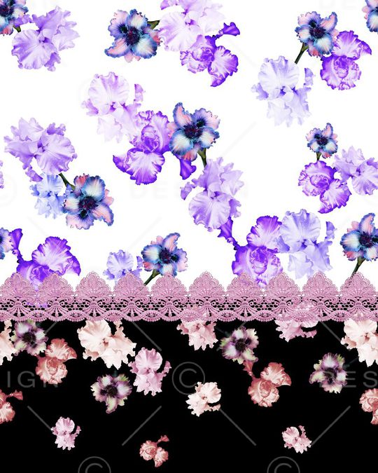 花卉印花华亿平台图片