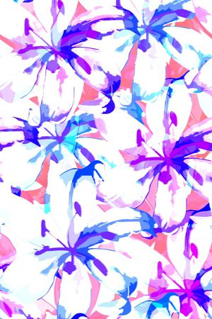 写意抽象水彩风格印花华亿平台图片