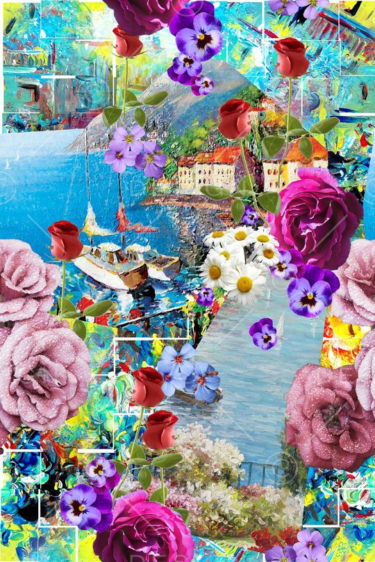 复古印花华亿平台图片