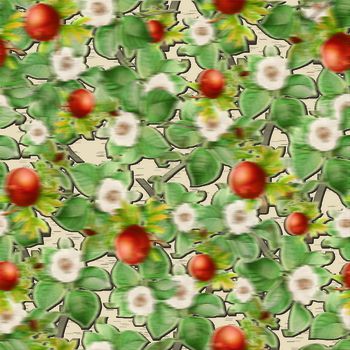 花果 油画  满版  花卉印花华亿平台图片