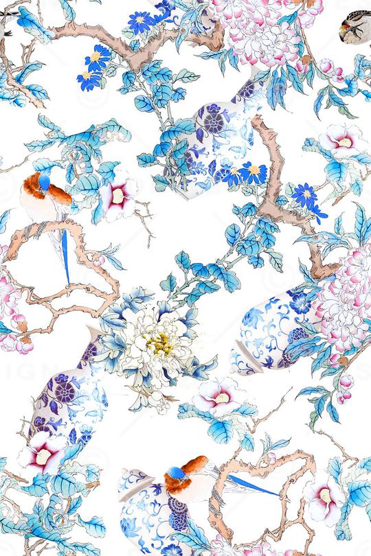 中国风印花华亿平台图片