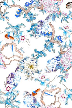 中国风印花华亿平台图片