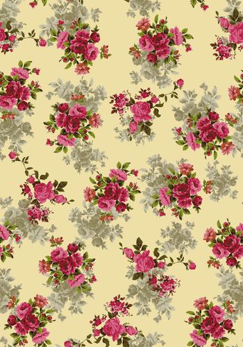 563490-手绘花朵女装沙发布匹布