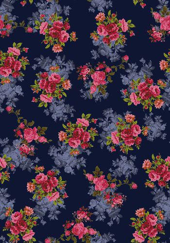 563491-手绘花朵女装沙发布匹布