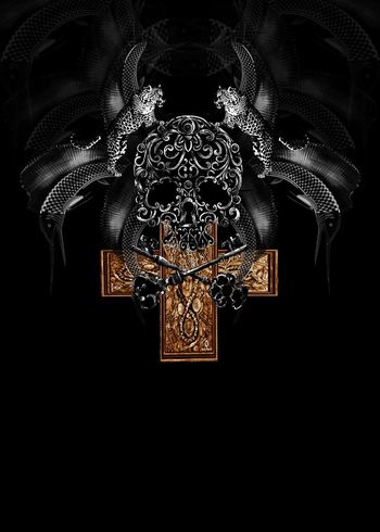 563493-复古骷髅头位定男装图案