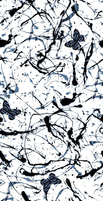 563513-抽象水渍纹理蝴蝶男装图案