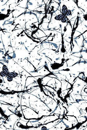 抽象男装图案印花华亿平台图片