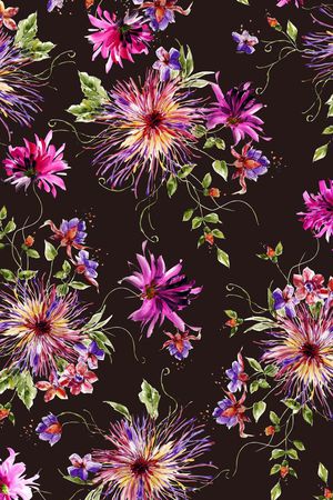 手绘花印花华亿平台图片