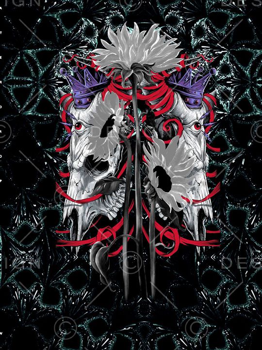 动物骨头印花华亿平台图片