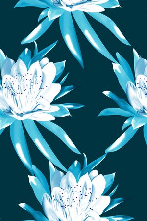 睡莲花印花华亿平台图片