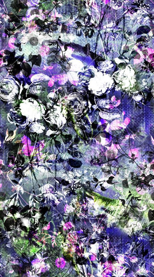 抽象 油画 花卉印花华亿平台图片