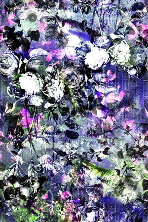 抽象 油画 花卉印花华亿平台图片