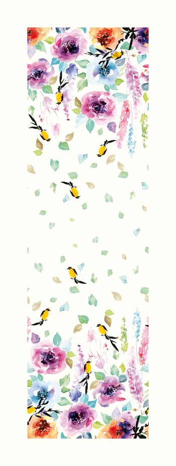 定位手绘花卉印花华亿平台图片