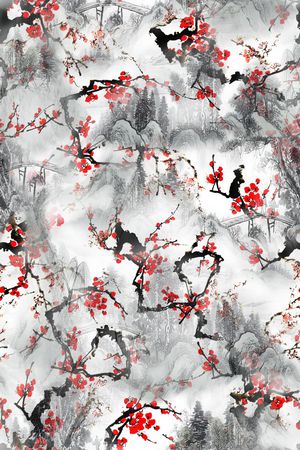 中国风印花华亿平台图片