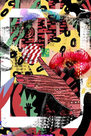 抽象印花华亿平台图片