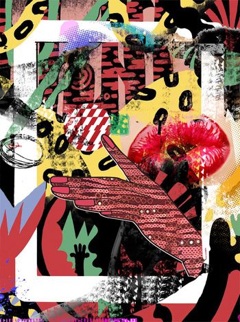 抽象印花华亿平台图片