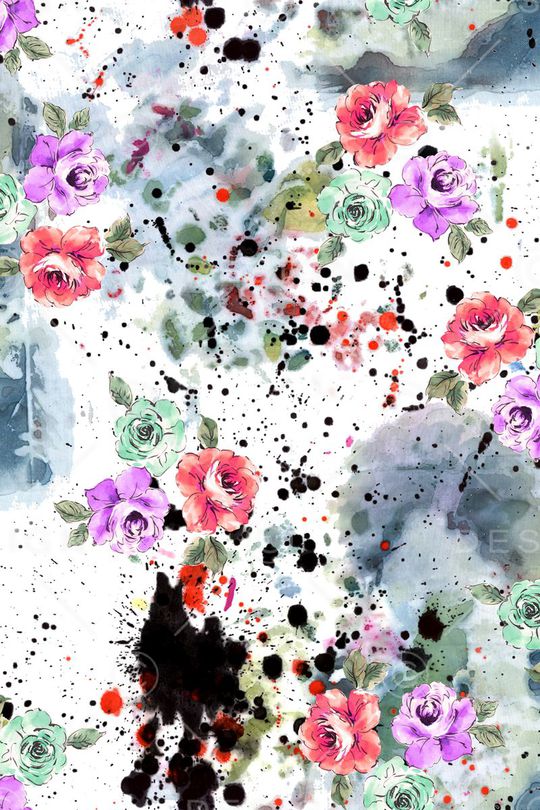 清新自然印花华亿平台图片