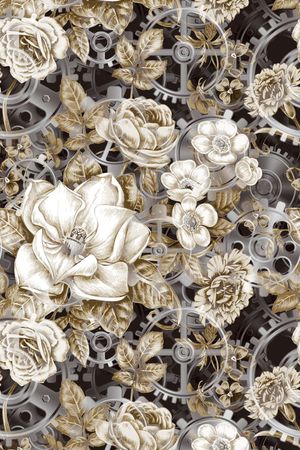 花卉印花华亿平台图片