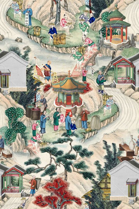 中国风印花华亿平台图片