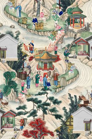 中国风印花华亿平台图片