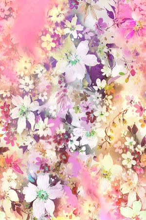 花卉印花华亿平台图片