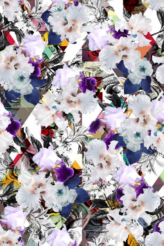 花卉印花华亿平台图片