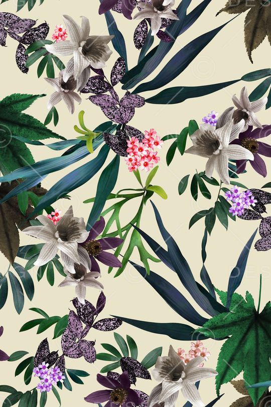 花卉印花华亿平台图片