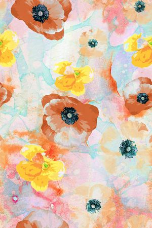 水彩印花华亿平台图片