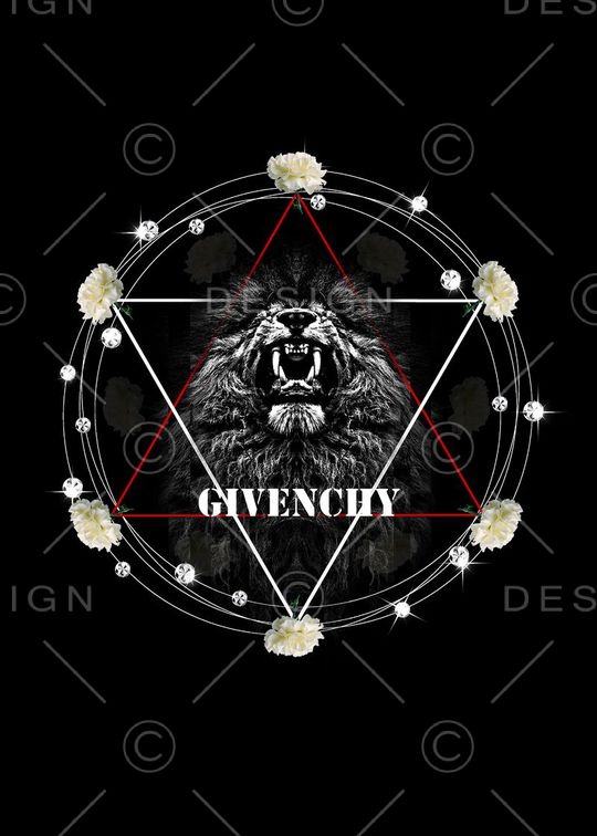 纪梵希Givenchy 风格狮子头定位男装图案印花华亿平台图片