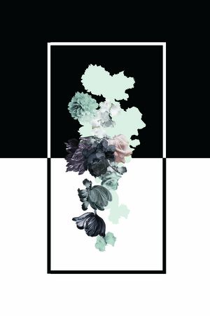 黑白印花华亿平台图片