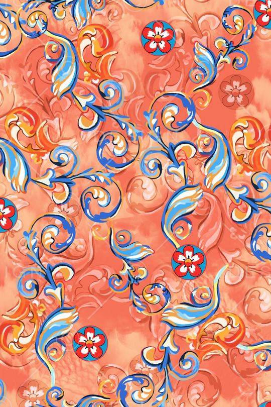 不规则几何印花华亿平台图片