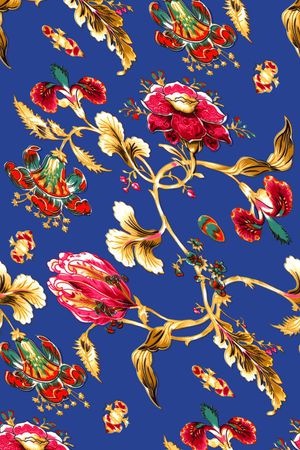 抽象花卉印花华亿平台图片