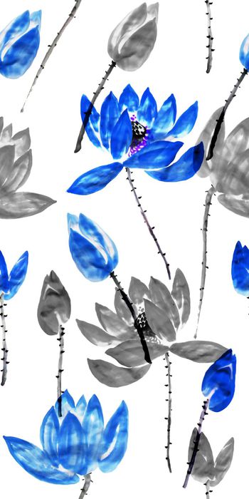 564471-原创手绘 水墨荷花