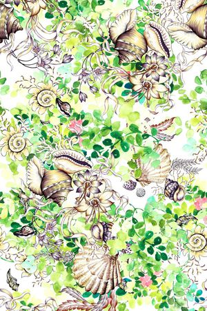 海洋素材印花华亿平台图片