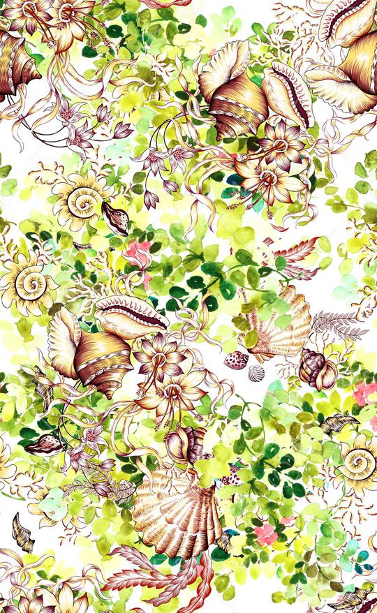 海洋素材印花华亿平台图片