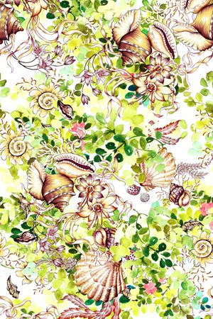 海洋素材印花华亿平台图片