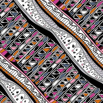 564539-几何条纹民族印花设计