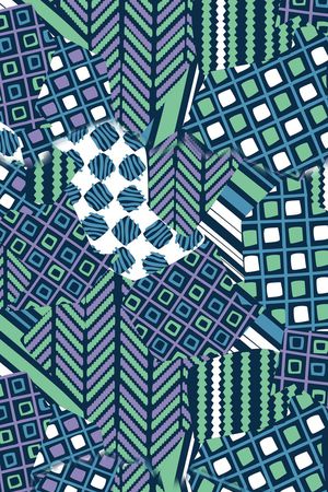 几何长围巾印花华亿平台图片