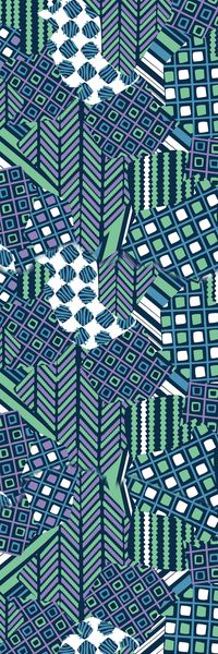 几何长围巾印花华亿平台图片