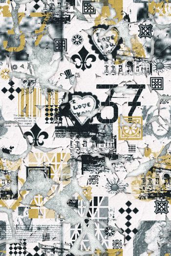 564684-复古欧美人文龟裂牛仔布粗布纹理泥点