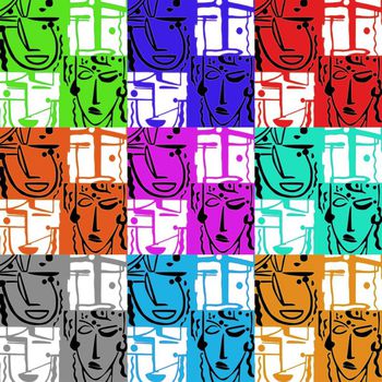 抽象印花华亿平台图片