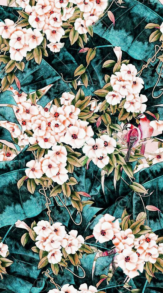 花卉 叶子印花华亿平台图片