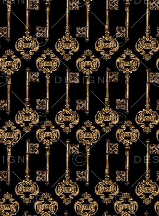 复古钥匙印花华亿平台图片