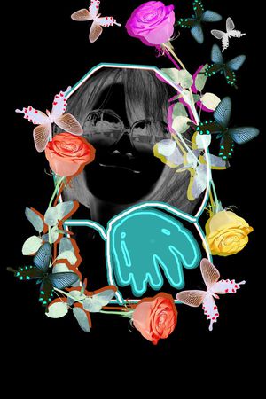 花卉 蝴蝶印花华亿平台图片