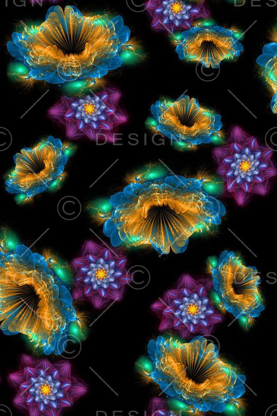 花卉印花华亿平台图片