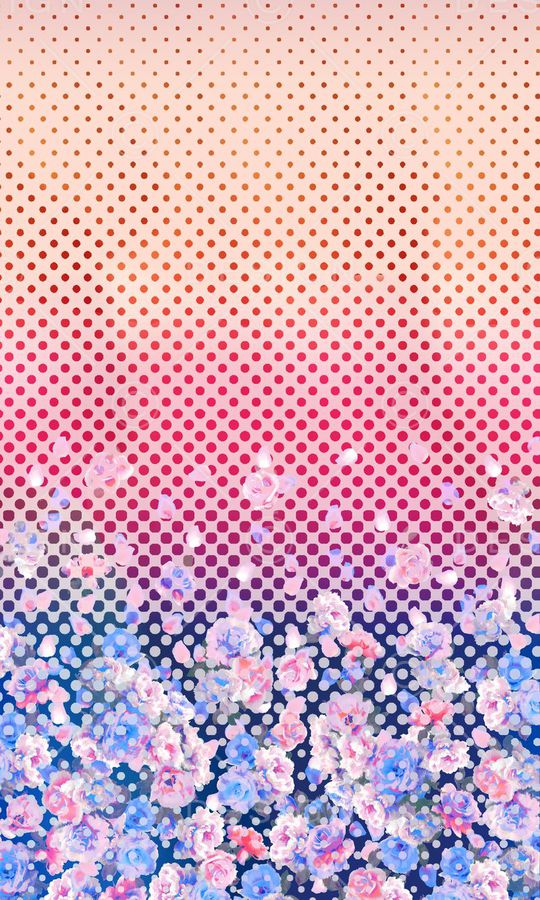 波点 花朵渐变印花华亿平台图片