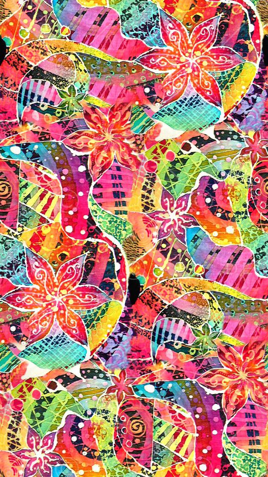 抽象粉彩印花华亿平台图片