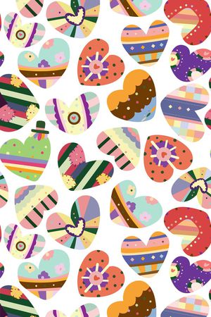 各种卡哇伊爱心印花华亿平台图片