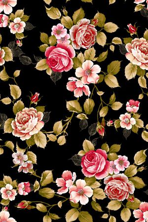 玫瑰花印花华亿平台图片