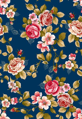 565116-原创大牌手绘写实玫瑰花手绘花卉